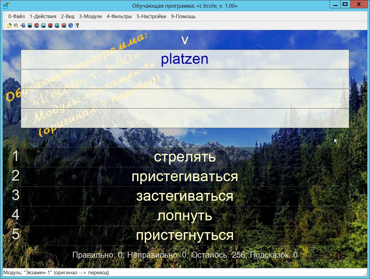 ���. 9. ����� ��������-1� ��� �������� ��������.